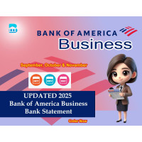 Most Recent 3 Months BOA Bank Statement Template 2025 (September, October & November)